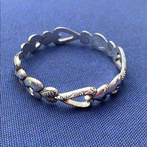 Brighton heart bangle silver bracelet GUC